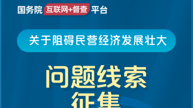 女生操男生的视频国务院“互联网+督查”平台公开征集阻碍民营经济发展壮大问题线索